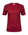 Dames T-shirt Tee Jays Interlock 580 Deep Red